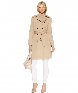 Calvin Klein Double-Breasted Belted Trench Coat 3