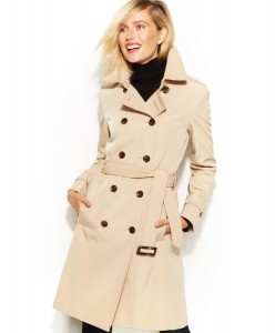 Calvin Klein Double-Breasted Belted Trench Coat 1